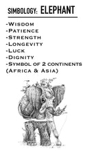 Load image into Gallery viewer, NICKNEIM-nicolafedriga-artofsool-STAMPEANIMALI-elephant-disegnianimali-animalsillustrations-idearegalo-significato-savana-artist-wisdom-animalsimbology-simbologiaanimali-animalprints-elefante-wisdom-two continents-africa-asia-simbology-animal meaning-
