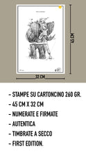 Load image into Gallery viewer, NICKNEIM-nicolafedriga-artofsool-STAMPEANIMALI-stampesucartoncino-disegnianimali-animalsillustrations-idearegalo-artist-artista-disegnifattiamano-artcollection-stampeA3-animalprints-dimensioni-info
